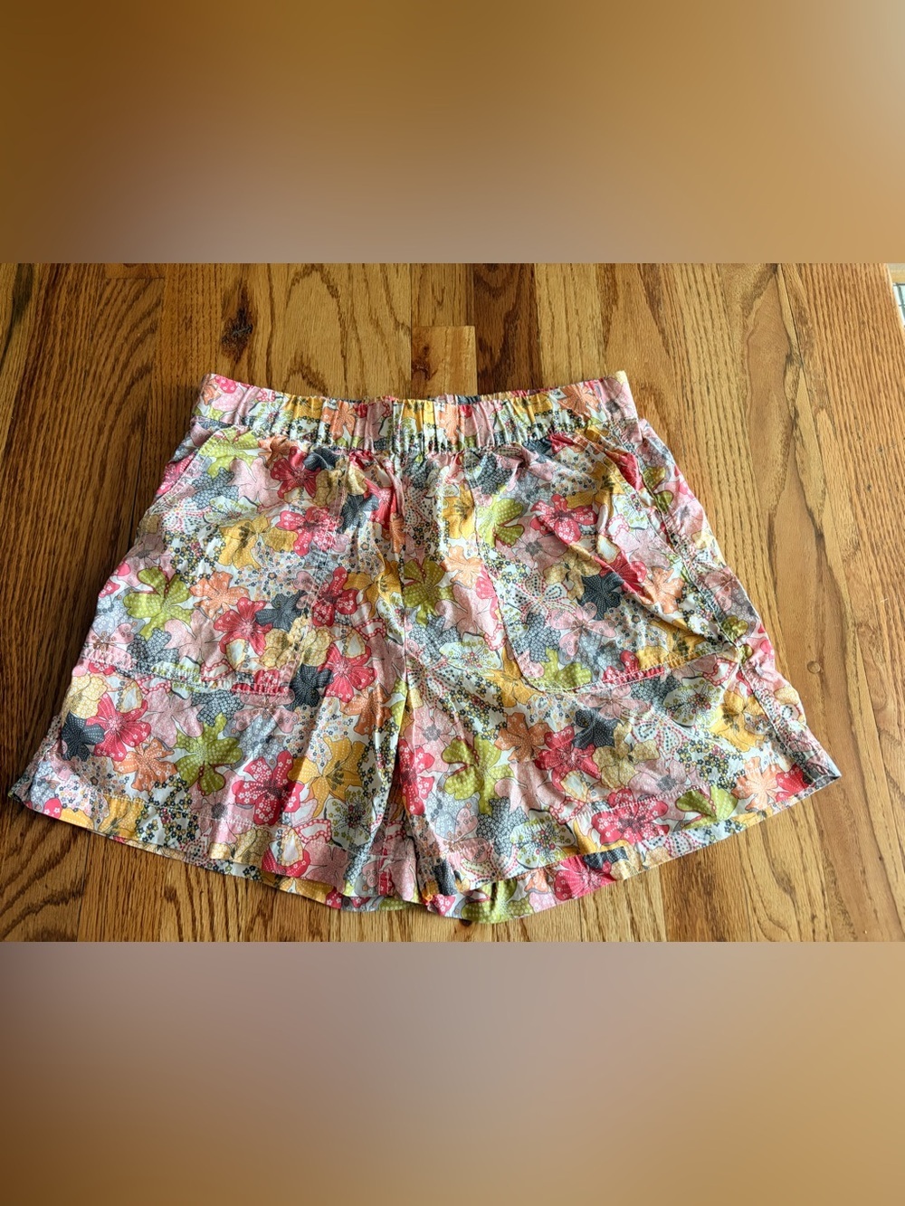 J. Crew Liberty Floral Patchwork Shorts in Pink, Yellow, Green, Blue